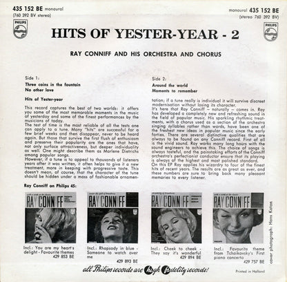 Ray Conniff And His Orchestra & Chorus - Taking A Look At Hits Of Yester-Year 2 (EP) 24193 Vinyl Singles EP Goede Staat