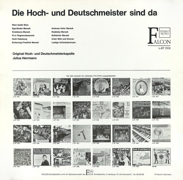 Original Hoch- Und Deutschmeisterkapelle, Julius Herrmann - Die Hoch- Und Deutschmeister Sind Da (LP) 41380 Vinyl LP VINYLSINGLES.NL
