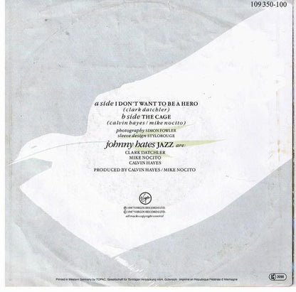 Johnny Hates Jazz - I Don't Want To Be A Hero Vinyl Singles Vinyl Very Good (VG) <br> Hoes Good Plus (G+)