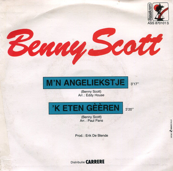 Benny Scott - M'n Angeliekstje 30535 Vinyl Singles Goede Staat