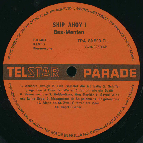 Bex-Menten - Ship Ahoy (LP) 43347 46286 Vinyl LP Goede Staat