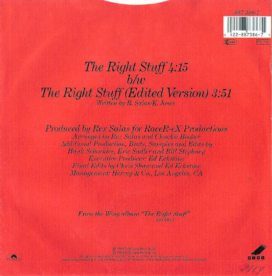 Vanessa Williams - The Right Stuff Vinyl Singles Vinyl Zeer Goed / Hoesje Goed "VINYLSINGLES.NL"