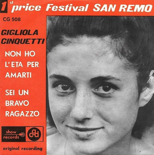 Gigliola Cinquetti - Non Ho L'Eta 30136 11076 12902 19995 28161 Vinyl Singles VINYLSINGLES.NL