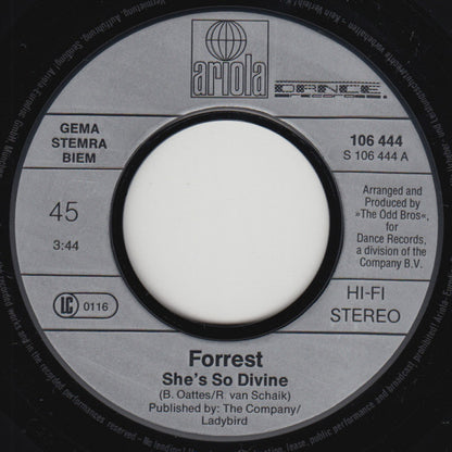 Forrest - She's So Divine 31947 Vinyl Singles Vinyl Very Good (VG) <br> Hoes Good Plus (G+)