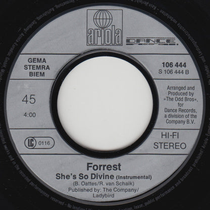 Forrest - She's So Divine 31947 Vinyl Singles Vinyl Very Good (VG) <br> Hoes Good Plus (G+)