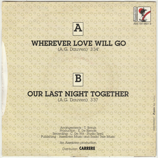 Antony Aussy - Wherever Love Will Go Vinyl Singles VINYLSINGLES.NL