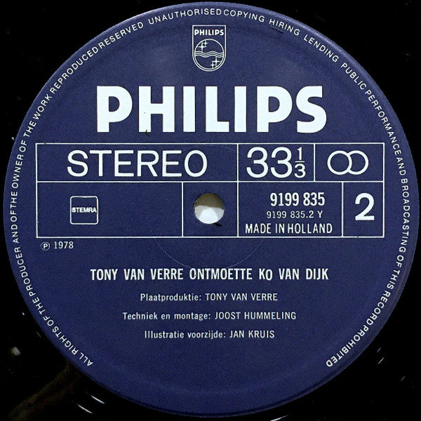 Tony van Verre Ontmoette Ko van Dijk - Tony van Verre Ontmoette Ko van Dijk (LP) 48301 Vinyl LP VINYLSINGLES.NL