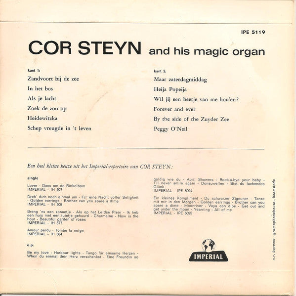 Cor Steyn And His Magic Organ - Marspotpourri 1,2 Walspotpourri 1,2 (EP) 18938 26444 Vinyl Singles EP VINYLSINGLES.NL