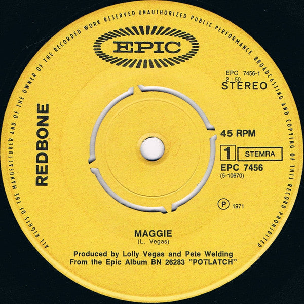 Redbone - Maggie 31387 Vinyl Singles Goede Staat