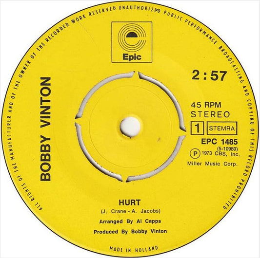 Bobby Vinton - Hurt 31071 Vinyl Singles VINYLSINGLES.NL