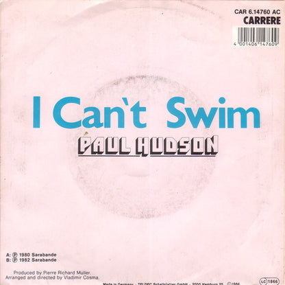 Richard Sanderson / Paul Hudson - Reality / I Can't Swim Vinyl Singles Vinyl Very Good (VG) <br> Hoes Good Plus (G+)