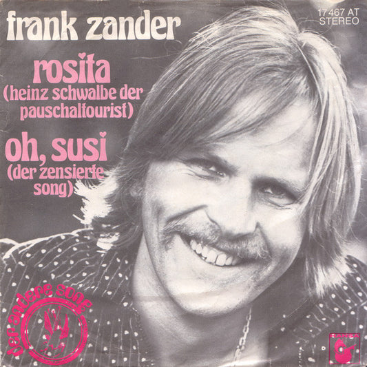 Frank Zander - Rosita (Heinz Schwalbe Der Pauschaltourist) Vinyl Singles Vinyl Very Good (VG) <br> Hoes Good Plus (G+)