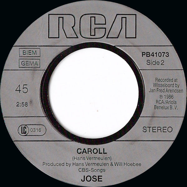 José - All Around My Hat Vinyl Singles Vinyl Very Good (VG) <br> Hoes Good Plus (G+)