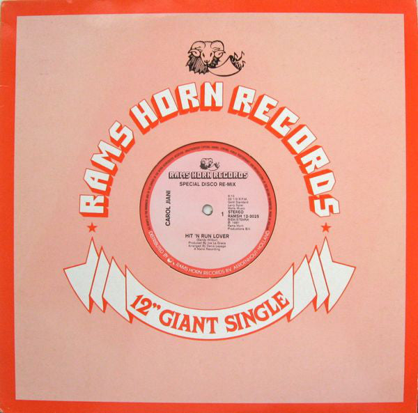 Carol Jiani ‎– Hit 'N Run Lover (Maxi-Single) Maxi-Singles VINYLSINGLES.NL