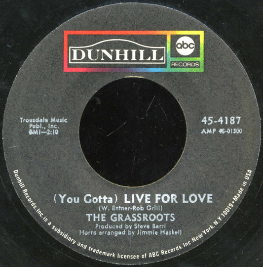 Grass Roots - The River Is Wide / (You Gotta) Live For Love