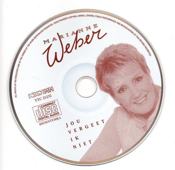 Marianne Weber - Jou Vergeet Ik Niet (CD) Compact Disc VINYLSINGLES.NL