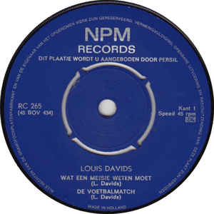 Louis Davids - Wat Een Meisje Weten Moet (EP) 02409 Vinyl Singles EP Goede Staat