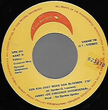 Janny - Mannen Vinyl Singles Vinyl Very Good (VG) <br> Hoes Good Plus (G+)