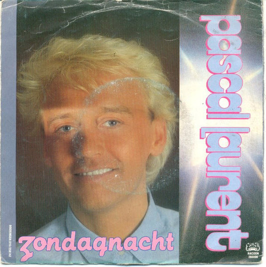 Pascal Laurent - Zondagnacht Vinyl Singles Vinyl Very Good (VG) <br> Hoes Good Plus (G+)