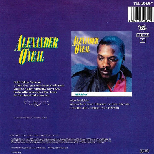 Alexander O'Neal - Fake Vinyl Singles Vinyl Zeer Goed / Hoesje Goed "VINYLSINGLES.NL"