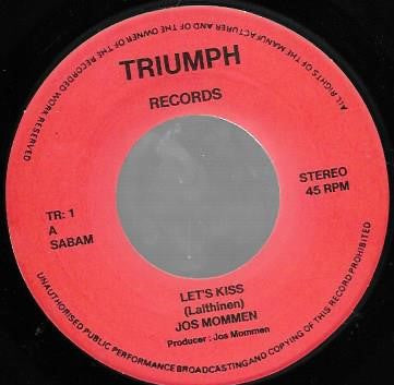 Jos Mommen - Let's Kis Vinyl Singles Vinyl Very Good (VG) <br> Hoes Good Plus (G+)