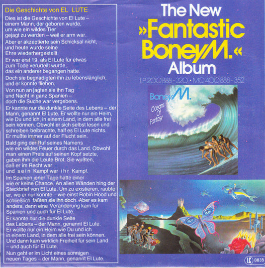 Boney M. - El Lute 39121 Vinyl Singles Vinyl Zeer Goed / Hoesje Goed "VINYLSINGLES.NL"