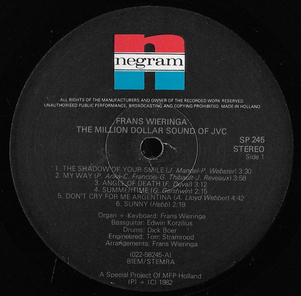 Frans Wieringa – The Million Dollar Sound Of Jvc (LP) 45387 Vinyl LP VINYLSINGLES.NL