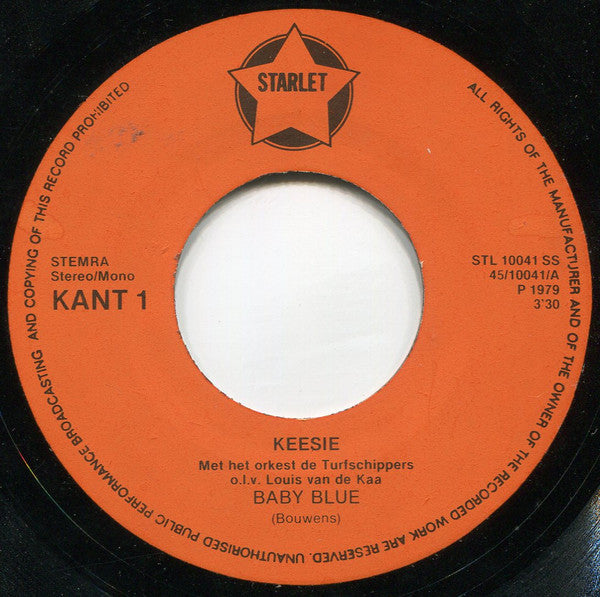 Keesie Met De Turfschippers - Baby-Blue 32300 Vinyl Singles Goede Staat