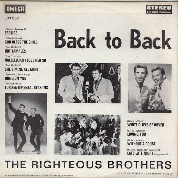 Righteous Brothers - Back To Back (LP) 49464 Vinyl LP VINYLSINGLES.NL