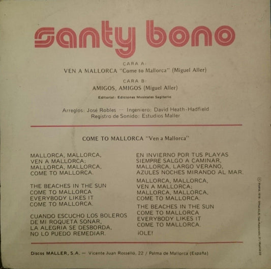 Santi Bono - Ven A Mallorca