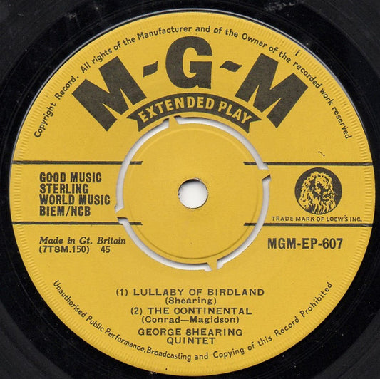 George Shearing Quintet - Lullaby Of Birdland