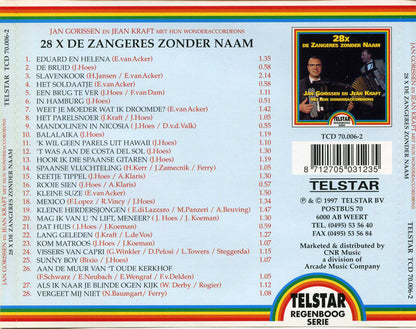 Jan Gorissen en Jean Kraft - 28x De Zangeres Zonder Naam (CD) Compact Disc Goede Staat