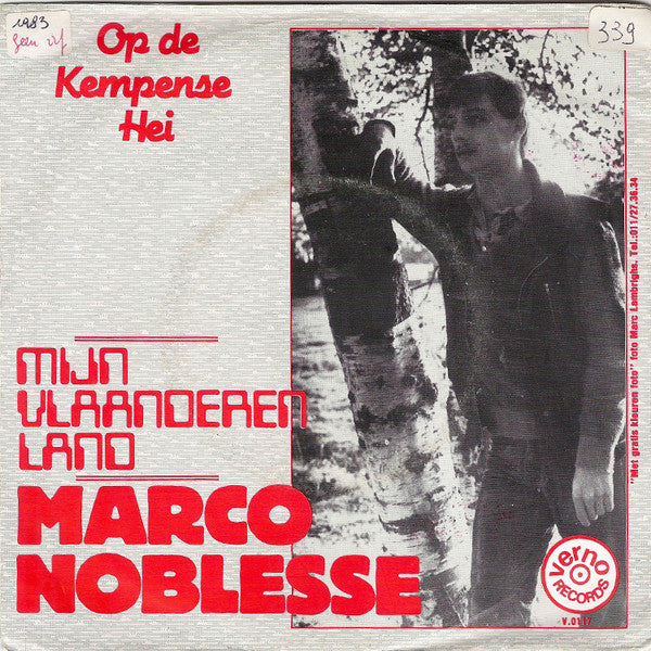 Marco Noblesse - Mijn Vlaanderen Land Vinyl Singles Vinyl Very Good (VG) <br> Hoes Good Plus (G+)