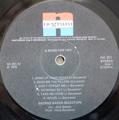 George Baker Selection - A Song For You (LP) 49299 49281 45402 42923 42980 43065 43121 44163 46263 48006 Vinyl LP VINYLSINGLES.NL