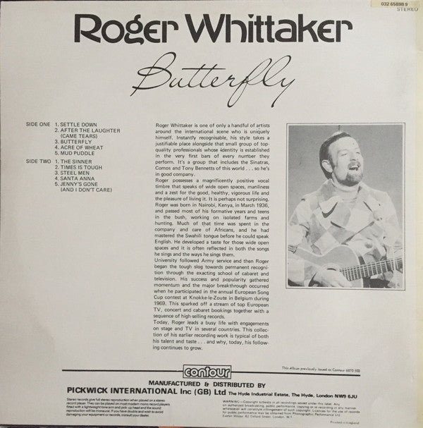 Roger Whittaker - Butterfly (LP) 41644 42538 Vinyl LP VINYLSINGLES.NL