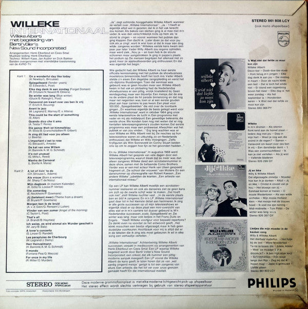Willeke Alberti Met Begeleiding Van Bertil Voller's New Sound Incorporated - Willeke Internationaal (LP) 46871 49880 Vinyl LP VINYLSINGLES.NL