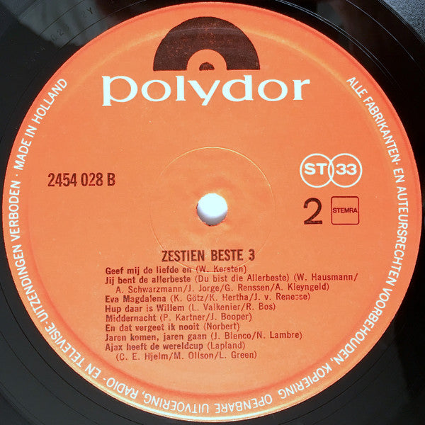 Various - De Zestien Beste 3 (LP) 45108 46259 46440 Vinyl LP VINYLSINGLES.NL