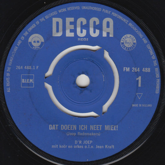Joep Rademakers - Dat Doeën Ich Neet Mieë Vinyl Singles Vinyl Very Good (VG) <br> Hoes Good Plus (G+)