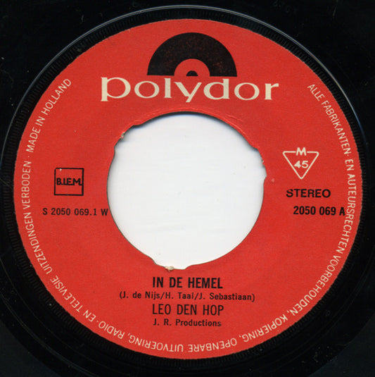 Leo Den Hop - In De Hemel Is Geen Druppel Bier 39212 (B) Vinyl Singles B-Keus (B)