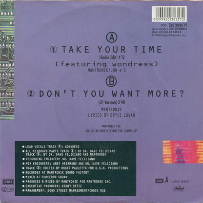 Mantronix - Take Your Time Vinyl Singles VINYLSINGLES.NL
