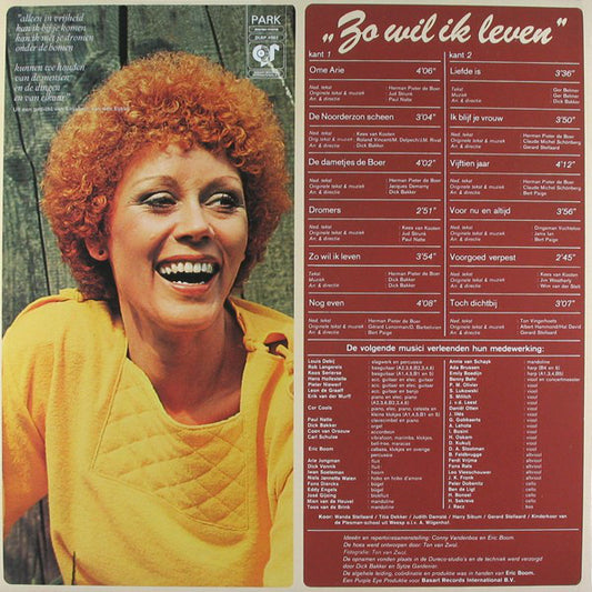 Conny Vandenbos - Zo Wil Ik Leven (LP) Vinyl LP Vinyl Zeer Goed / Hoesje Goed "VINYLSINGLES.NL"