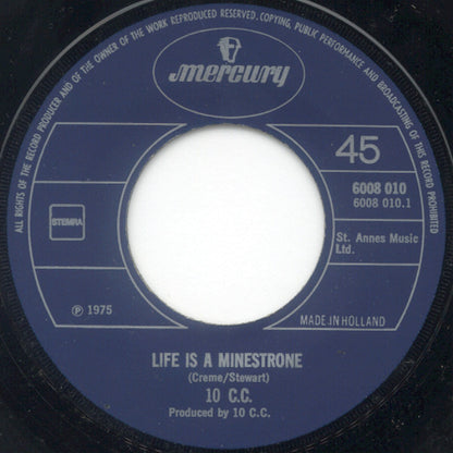 10cc - Life Is A Minestrone 10667 Vinyl Singles Goede Staat