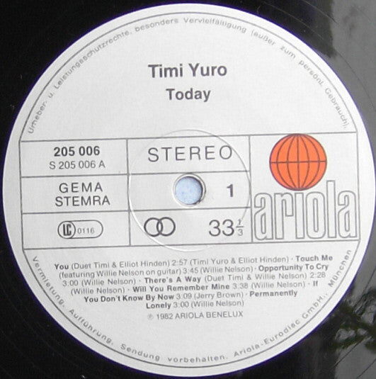 Timi Yuro - Today (LP) 48389 Vinyl LP VINYLSINGLES.NL