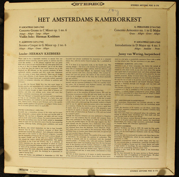 Amsterdams Kamerorkest - Concerto Grosso (LP) Vinyl LP VINYLSINGLES.NL