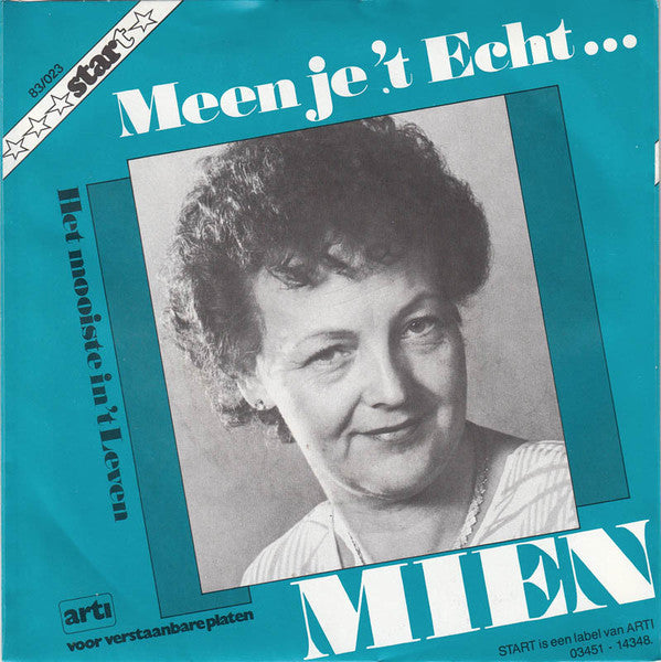 Mien - Meen Je 'T Echt 08533 33517 Vinyl Singles Goede Staat