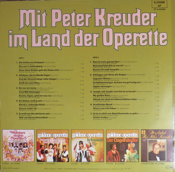 Peter Kreuder - Mit Peter Kreuder Im Land Der Operette (LP) 42903 Vinyl LP Goede Staat