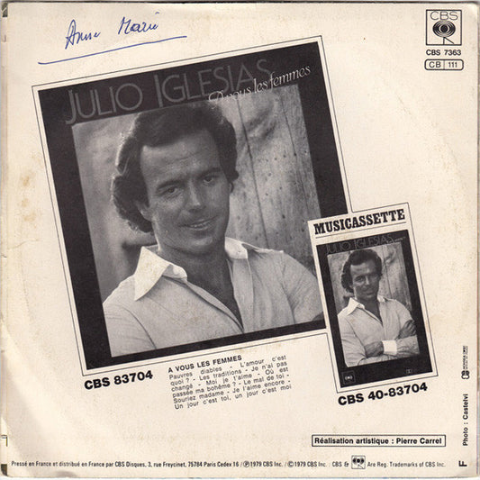 Julio Iglesias - Pauvres Diables Vinyl Singles Vinyl Zeer Goed / Hoesje Goed "VINYLSINGLES.NL"