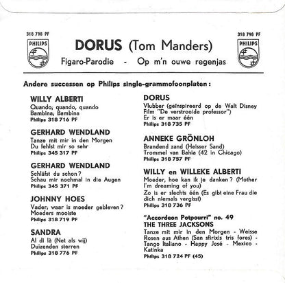 Dorus - Figaro - Parodie Vinyl Singles Vinyl Very Good (VG) <br> Hoes Good Plus (G+)