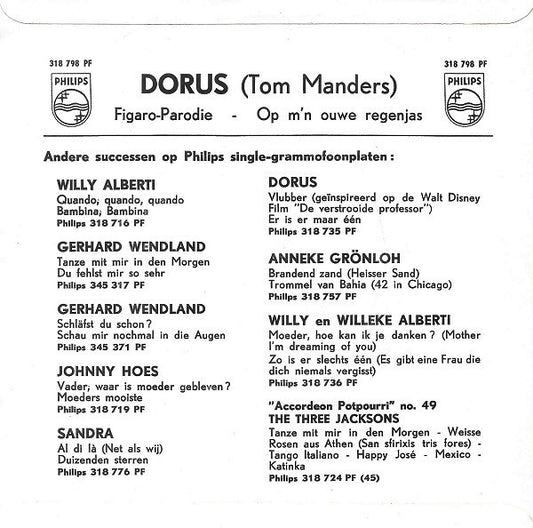 Dorus - Figaro - Parodie Vinyl Singles Vinyl Zeer Goed / Hoesje Goed "VINYLSINGLES.NL"