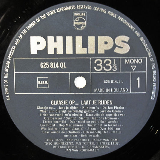 Various - Glaasje Op... Laat Je Rijden (LP) Vinyl LP Vinyl Zeer Goed / Hoesje Goed "VINYLSINGLES.NL"